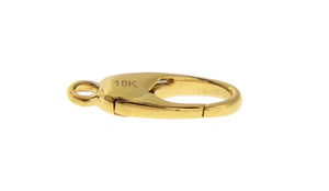 18k 14k Yellow White Gold Sterling Silver 11.2x4.5mm OD Triggerless Push Lobster Clasp Ring Pendant Hangers Charm Bails Bracelet