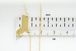 Indlæs billede til gallerivisning 14k Gold 10k Gold Silver Massachusetts State Heart Personalized City Necklace

