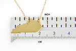 Load image into Gallery viewer, 14k Gold 10k Gold Silver Kentucky State Heart Personalized City Necklace
