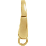 Load image into Gallery viewer, 14k Yellow Rose White Silver 15.6mm x 8.5mm Triggerless Push Clasp Pendant Charm Bail

