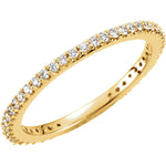 將圖片載入圖庫檢視器 14k Yellow Rose White Gold 1/3 CTW Diamond Ring Stackable Size 4
