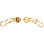 Φόρτωση εικόνας στο εργαλείο προβολής Συλλογής, 14k Yellow Gold or Sterling Silver 35.2x9.75mm Curved Magnetic Easy Clasp Bracelet Anklet Necklace Chains
