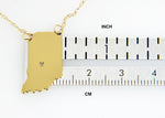Charger l&#39;image dans la galerie, 14k Gold 10k Gold Silver Indiana State Heart Personalized City Necklace
