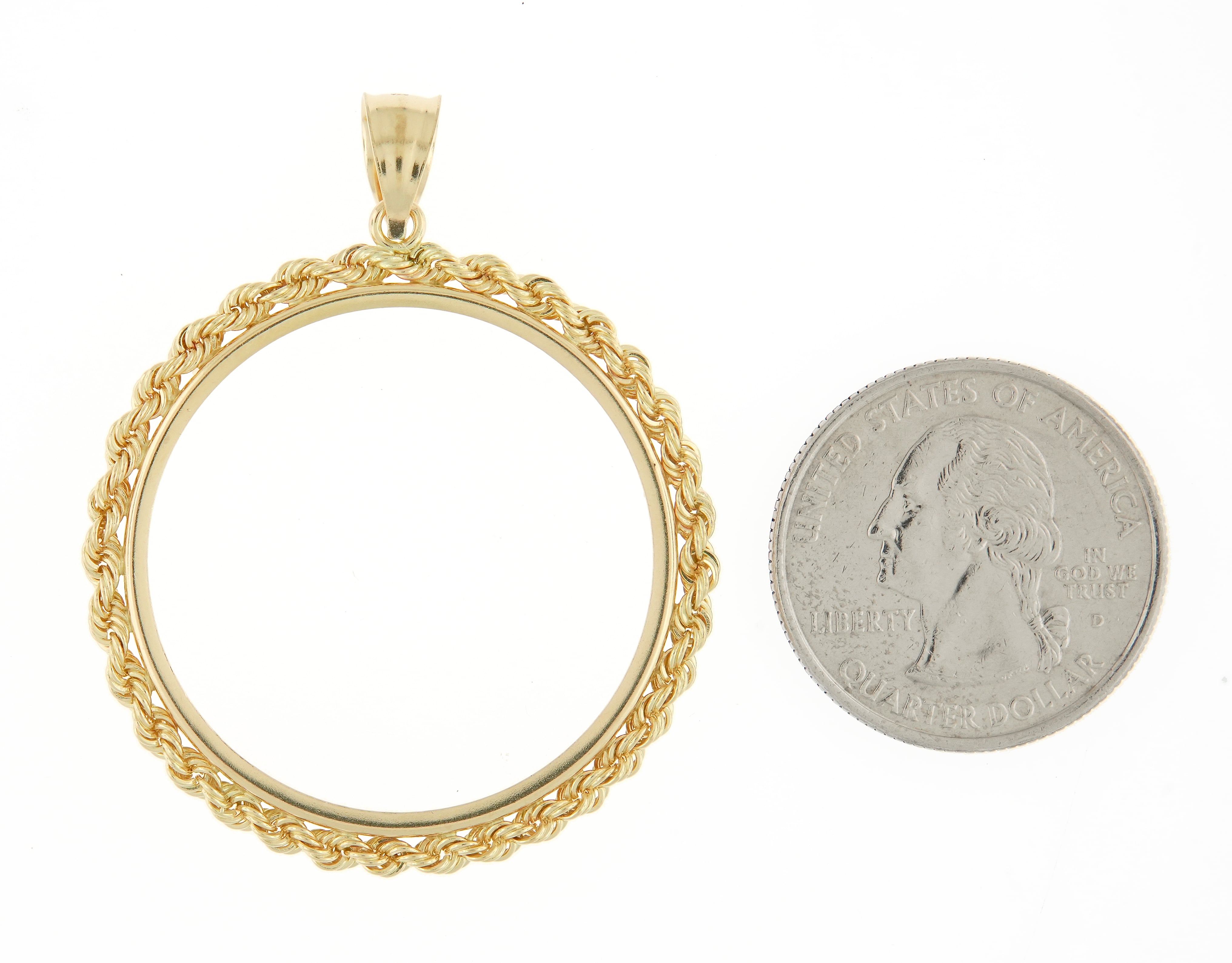 1913 US 2 1/2 Dollar $2.50 Indian Head Quarter Eagle Gold Coin Necklace  Holder | #3782060513