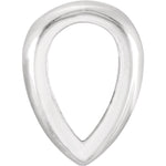 Afbeelding in Gallery-weergave laden, Platinum 18k 14k 10k Yellow Rose White Gold Silver Tapered Pinch Bail 4.7mm x 3mm for Pendant Charm
