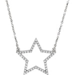Charger l&#39;image dans la galerie, 14K Yellow White Rose Gold 1/4 CTW Diamond Star Celestial Necklace
