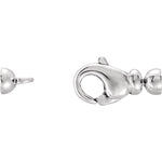 Load image into Gallery viewer, 14k Yellow White Rose Gold Sterling Silver Lobster Clasp with Hidden Tie Bar 23mm x 9mm
