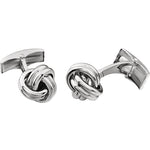 Load image into Gallery viewer, 14k Yellow Gold or 14k White Gold 12mm Knot Cufflinks Cuff Links
