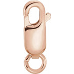 Charger l&#39;image dans la galerie, 14k Yellow Rose White Gold Lobster Clasp with Jump Ring 11.75mm x 4.25mm

