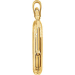 Load image into Gallery viewer, 14K Yellow Gold Scroll Ornate Rectangle Swivel Photo Locket Pendant Charm
