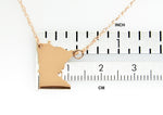 Indlæs billede til gallerivisning 14k Gold 10k Gold Silver Minnesota State Heart Personalized City Necklace

