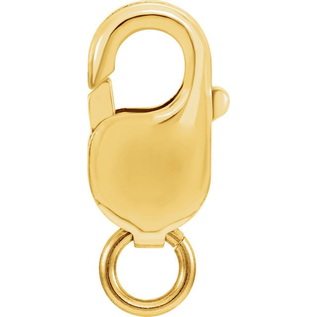 14K Yellow Gold 16.25mm x 8mm Lobster Clasp with Ring