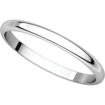 Load image into Gallery viewer, 14k White Gold 2mm Wedding Ring Band Half Round Light

