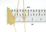 이미지를 갤러리 뷰어에 로드 , 14k Gold 10k Gold Silver Kentucky State Heart Personalized City Necklace

