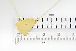 Load image into Gallery viewer, 14k Gold 10k Gold Silver South Carolina State Heart Personalized City Necklace
