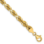 將圖片載入圖庫檢視器 14K Yellow Gold 6.5mm Diamond Cut Rope Bracelet Anklet Choker Necklace Pendant Chain
