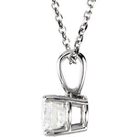 Charger l&#39;image dans la galerie, 14k White Gold 1/2 CTW Diamond Solitaire Necklace 18 inch
