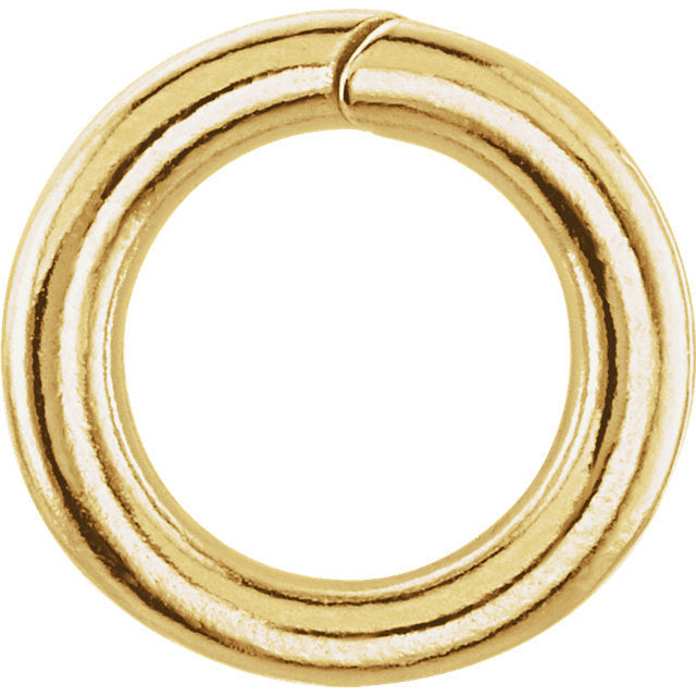 18k 14k Yellow White Gold 10.8mm Split Circle Round Loop Bail for Pendant Charm Hanger Connector Enhancer Bracelet Anklet Necklace Chain