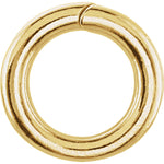 Charger l&#39;image dans la galerie, 18k 14k Yellow White Gold 10.8mm Split Circle Round Loop Bail for Pendant Charm Hanger Connector Enhancer Bracelet Anklet Necklace Chain
