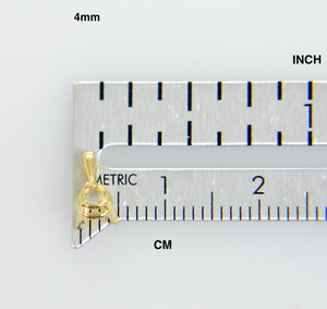18K Yellow or 18K White Gold 3 Prong Pendant Mounting or Mount for 3mm 4mm 5mm 6mm 7mm 8mm Stones Gemstones Diamonds