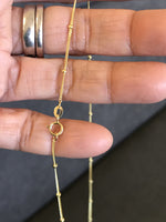 將圖片載入圖庫檢視器 14k Yellow Rose White Gold 1mm Solid Beaded Bracelet Anklet Necklace Chain
