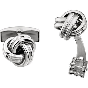 14k Yellow Gold or 14k White Gold 12mm Knot Cufflinks Cuff Links