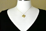 Carregar imagem no visualizador da galeria, 14k Yellow Gold Heart Photo Locket Pendant Charm Customized Personalized
