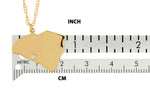 Φόρτωση εικόνας στο εργαλείο προβολής Συλλογής, 14k Gold 10k Gold Silver South Carolina SC State Map Diamond Personalized City Necklace
