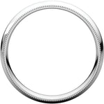 Φόρτωση εικόνας στο εργαλείο προβολής Συλλογής, 14K White Gold 4mm Milgrain Wedding Ring Band Comfort Fit
