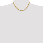 Carregar imagem no visualizador da galeria, 14K Yellow Gold 5.5mm Diamond Cut Rope Bracelet Anklet Choker Necklace Chain
