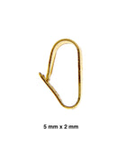 Φόρτωση εικόνας στο εργαλείο προβολής Συλλογής, 14k Yellow Gold or 14k White Gold 5mm x 2mm Bail ID Snap On Tapered Locket Bail for Pendant Charm Jewelry Findings
