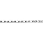 Indlæs billede til gallerivisning 14K White Gold 2mm Byzantine Bracelet Anklet Choker Necklace Pendant Chain
