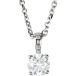Load image into Gallery viewer, 14k White Gold 1/4 CTW Diamond Solitaire Necklace 18 inch
