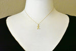Load image into Gallery viewer, 14k Gold or Sterling Silver .03 CTW Diamond Script Letter L Initial Necklace
