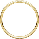 Carregar imagem no visualizador da galeria, 14K Yellow Gold 4mm Milgrain Wedding Ring Band Comfort Fit Light
