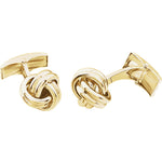 Afbeelding in Gallery-weergave laden, 14k Yellow Gold or 14k White Gold 12mm Knot Cufflinks Cuff Links
