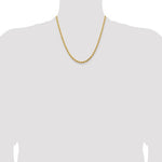 Загрузить изображение в средство просмотра галереи, 14K Yellow Gold 4.25mm Diamond Cut Rope Bracelet Anklet Necklace Pendant Chain
