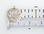 Carica l&#39;immagine nel visualizzatore di Gallery, Platinum 14k Gold Sterling Silver .025 CTW Diamond Lotus Flower Pendant Charm Necklace
