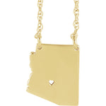 Lade das Bild in den Galerie-Viewer, 14k Gold 10k Gold Silver Arizona State Heart Personalized City Necklace
