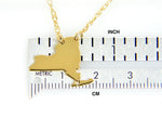 將圖片載入圖庫檢視器 14k Gold 10k Gold Silver New York State Heart Personalized City Necklace
