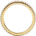 將圖片載入圖庫檢視器 14k Yellow Rose White Gold 1/3 CTW Diamond Ring Stackable Size 4
