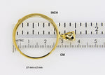 Φόρτωση εικόνας στο εργαλείο προβολής Συλλογής, 14K Yellow Gold United States US $10 Dollar or 1/2 oz ounce Chinese Panda Coin Holder Holds 27mm x 2mm Coins Tab Back Frame Pendant Charm
