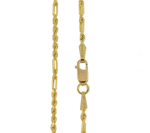 14K Yellow Gold 1.8mm Diamond Cut Milano Rope Bracelet Anklet Choker Necklace Pendant Chain