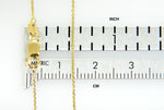 Lade das Bild in den Galerie-Viewer, 14K Yellow Gold 0.80mm Diamond Cut Cable Bracelet Anklet Choker Necklace Pendant Chain
