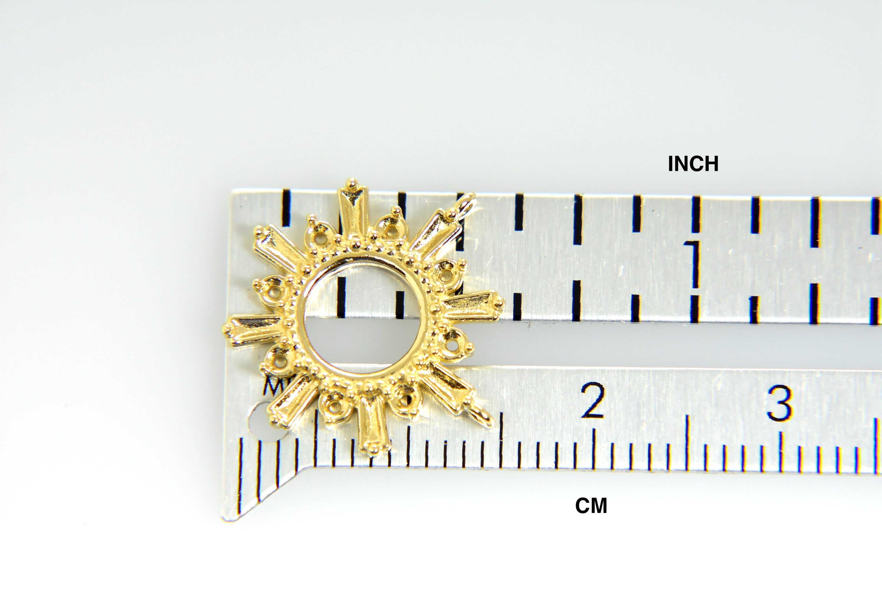 14K Yellow White Rose Gold 1/2 CTW Diamond Sunburst Pendant Charm Necklace