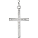 Load image into Gallery viewer, 14k Yellow Rose White Gold 1/3 CTW Genuine Diamond Cross Pendant Charm
