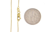 이미지를 갤러리 뷰어에 로드 , 14K Yellow Gold 0.80mm Diamond Cut Cable Bracelet Anklet Choker Necklace Pendant Chain

