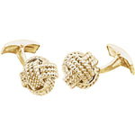 Load image into Gallery viewer, 14k Yellow Gold or 14k White Gold 15mm Knot Cufflinks Cuff Links
