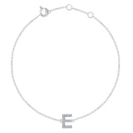 Afbeelding in Gallery-weergave laden, 14k Yellow White Gold .06 CTW Diamond Initial Letter E Bracelet
