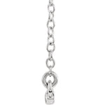 Load image into Gallery viewer, 14k Yellow Rose White Gold Sterling Silver Straight Bar Necklace
